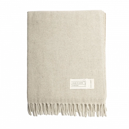 2Картинка Плед Herritage of Scotland Block Check Herringbone Sand Beige/Natural